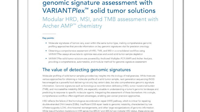 A streamlined approach to detecting HRD, TMB, and MSI
