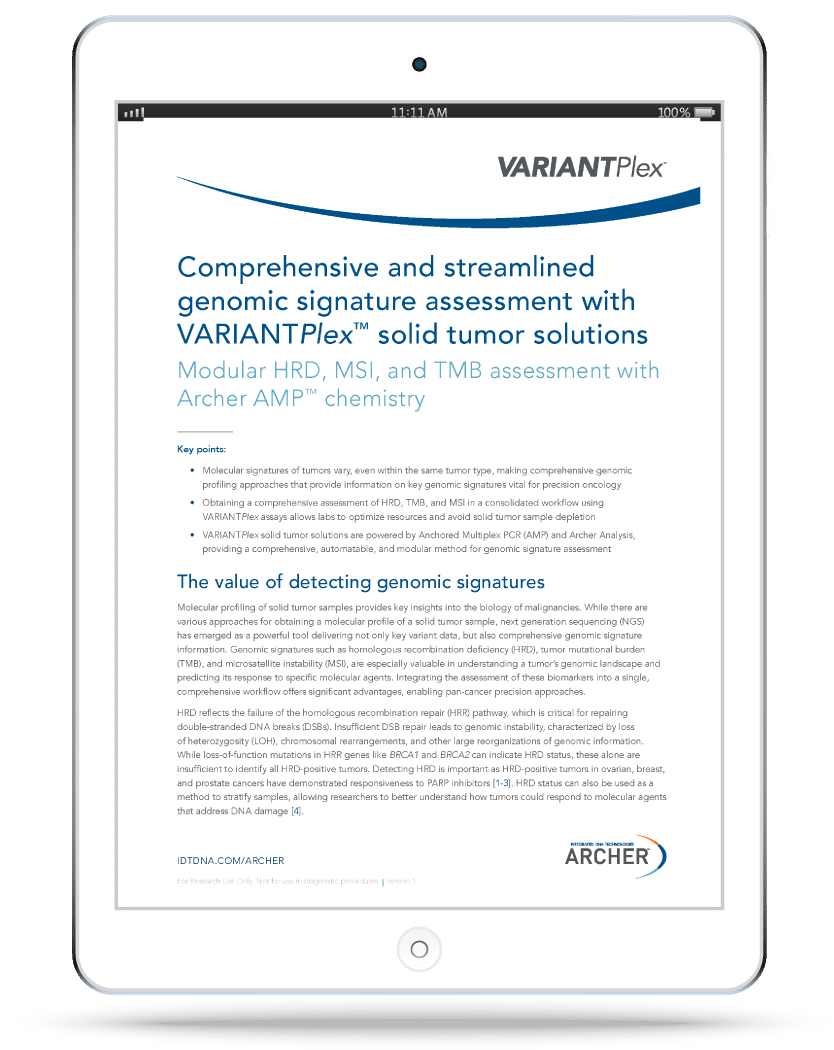 A streamlined approach to detecting HRD, TMB, and MSI
